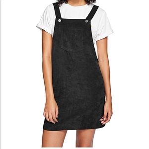 Black Corduroy Overall Dress